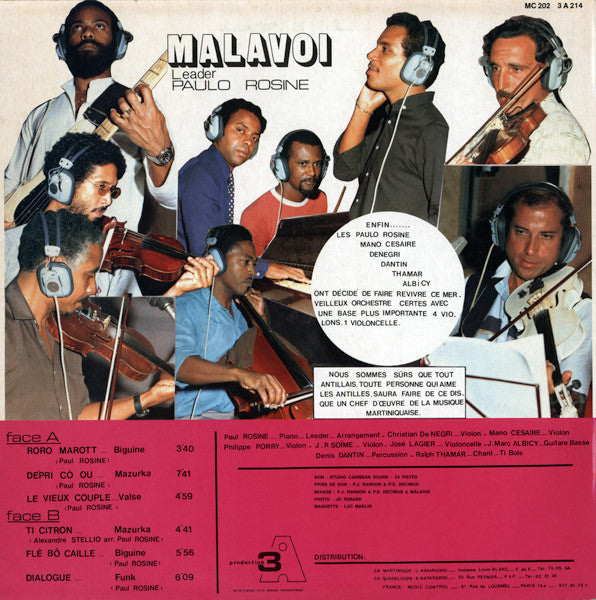Malavoi, Paul Rosine – Contribution 3A Au Patrimoine Martiniquais (LP, Album, Martinique)