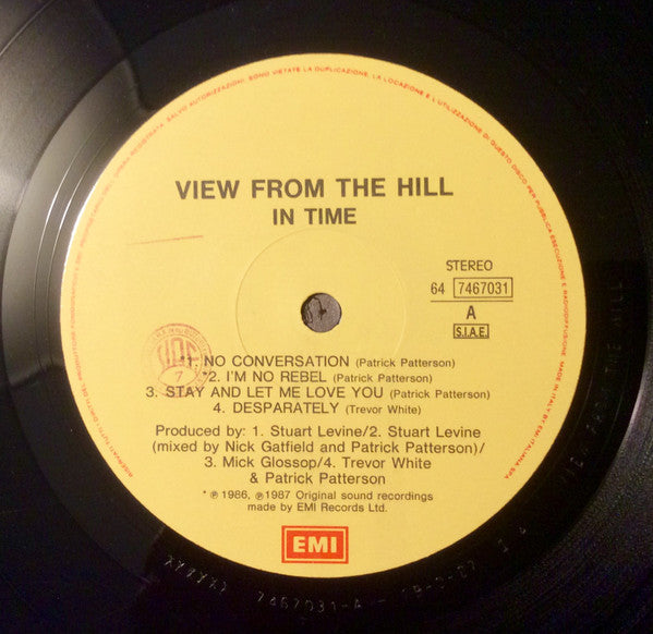 View From The Hill – In Time (LP, Album, Italy - 1987)