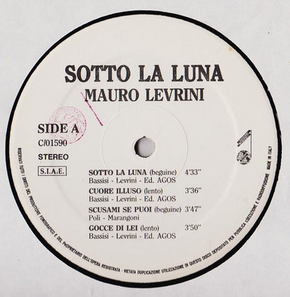 Mauro Levrini – Sotto La Luna (LP, Album, Italy)
