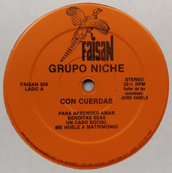 Grupo Niche – Con Cuerdas (LP, Album, US - 1986)