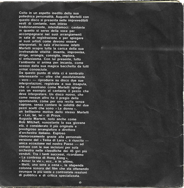 Augusto Martelli – Le Donne / Lei, Lei, Lei (7", Italy - 1969)