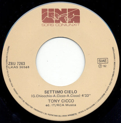 Tony Cicco – Settimo Cielo / Velocità (7", Italy - 1982)