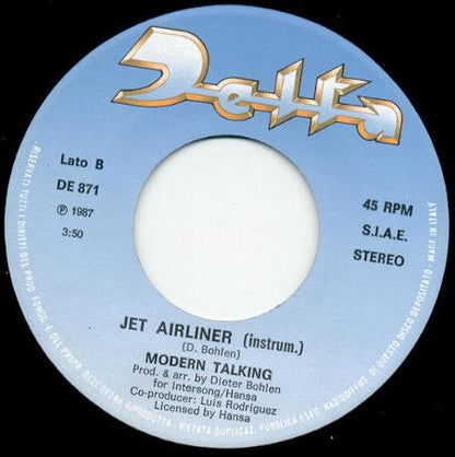 Modern Talking – Jet Airliner (7", Italy - 1987)