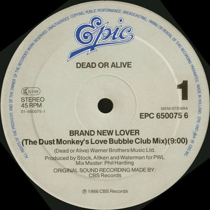Dead Or Alive – Brand New Lover (12", Europe - 1986)
