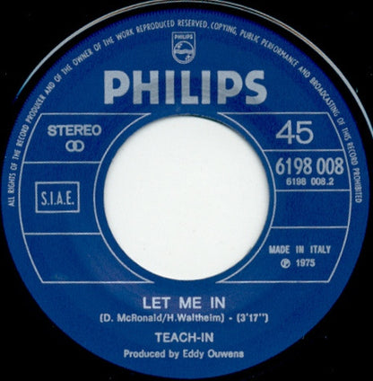 Teach-In – Ding-A-Dong  (7", Italy - 1975)