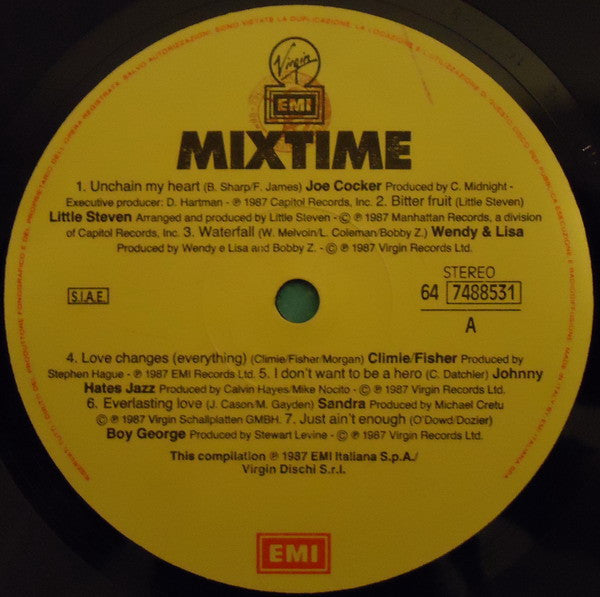 Various – Mixtime (LP, Compilation, Italy - 1987)