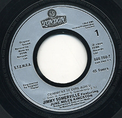 Jimmy Somerville, June Miles-Kingston – Comment Te Dire Adieu (7", France - 1989)