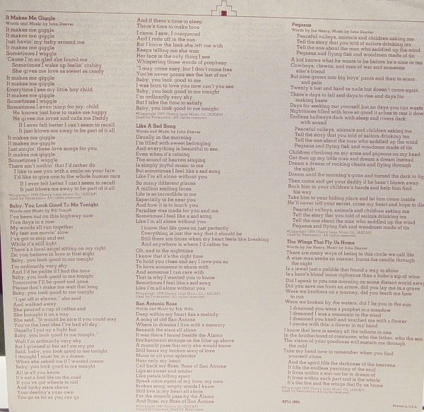 John Denver – Spirit (LP, Album, US - 1976)