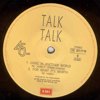 Talk Talk – Living In Another World (12", Italy - 1986)