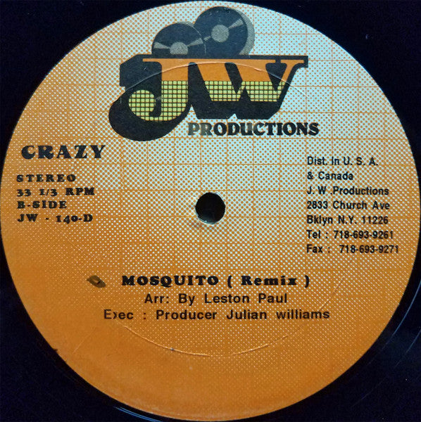 Crazy (4) – D'Ride (Remix) (12", US)