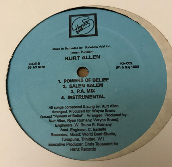 Kurt Allen – Jump On The Spot (12", Barbados - 1993)