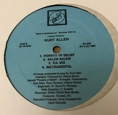 Kurt Allen – Jump On The Spot (12", Barbados - 1993)