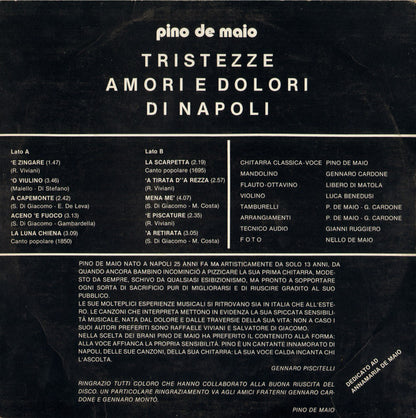 Pino De Maio – Tristezze, Amori E Dolori Di Napoli (LP, Album, Italy - 1981)