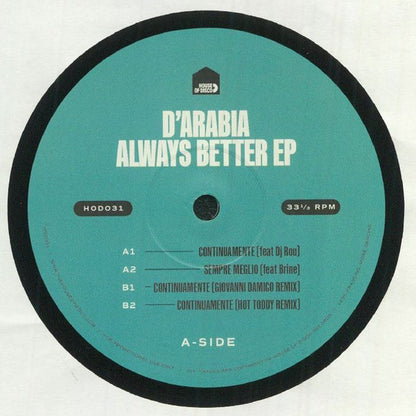 D'Arabia – Always Better EP (12", UK - 2022)