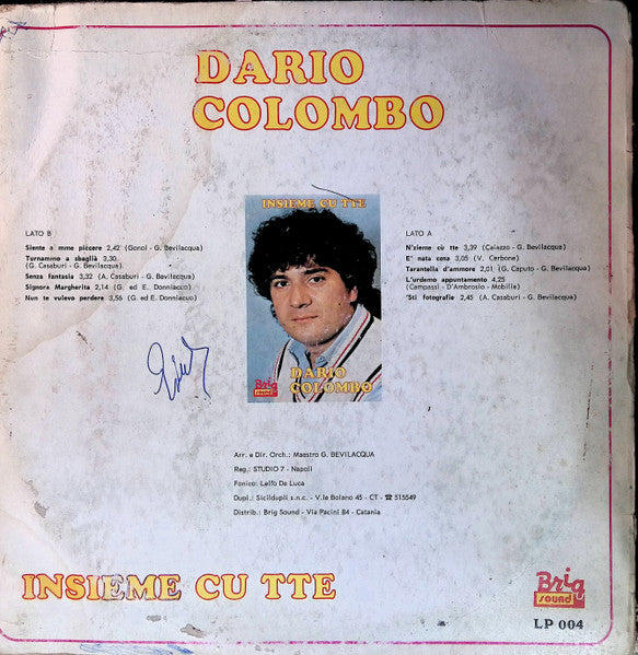 Dario Colombo – Insieme Cu Tte (LP, Album, Italy)