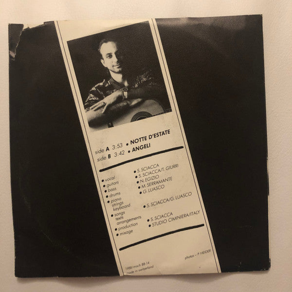 Saverio Sciacca – Notte D‘Estate (7", Switzerland - 1988)