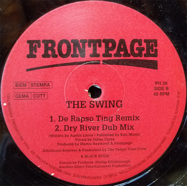 Frontpage (6) – The Swing (12")
