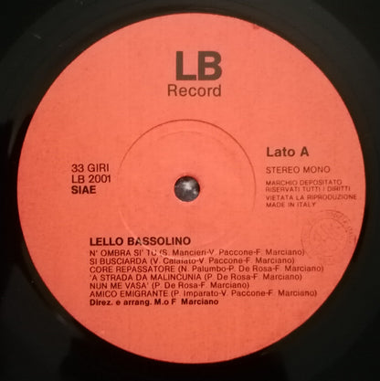 Lello Bassolino – 'N' Ombra Si Tu (LP, Italy - 1981)