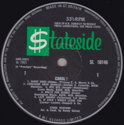 Carol Ventura – Carol! (LP, Album, UK - 1965)
