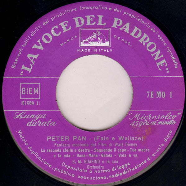 Gian Mario Guarino E La Sua Orchestra – Peter Pan / Luci Della Ribalta (7", Italy - 1958)