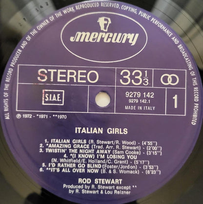 Rod Stewart – Italian Girls (LP, Compilation, Italy - 1978)