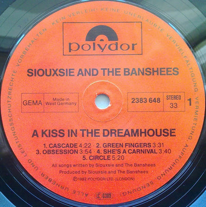 Siouxsie & The Banshees – A Kiss In The Dreamhouse (LP, Album, Germany - 1982)