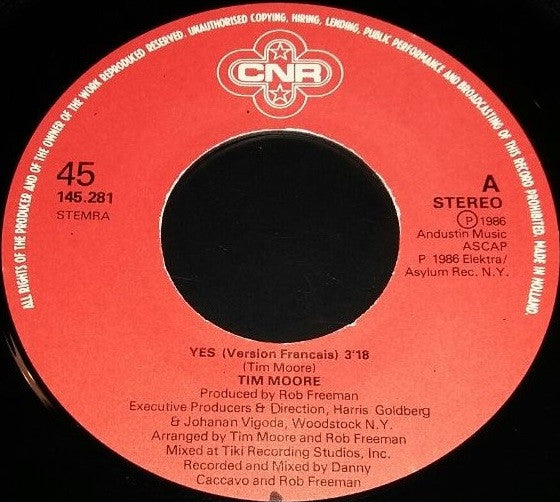 Tim Moore – Yes (7", Netherlands - 1986)