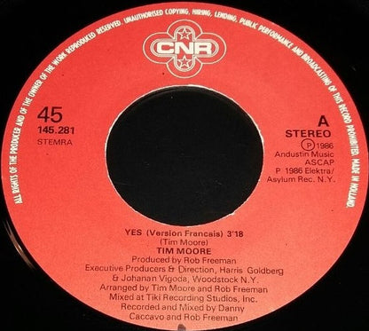 Tim Moore – Yes (7", Netherlands - 1986)