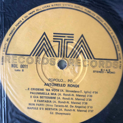 Antonello Rondi – Popolo...Po' (LP, Album, Italy)