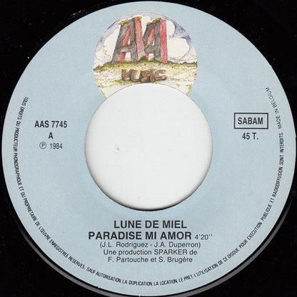 Lune De Miel – Paradise Mi Amor (7", Belgium - 1984)