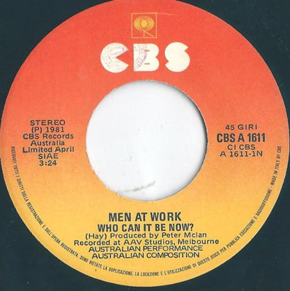 Men At Work – Who Can It Be Now? (7", Italy - 1982)