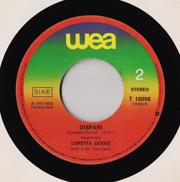 Loretta Goggi – L'Aria Del Sabato Sera (7", Italy - 1979)