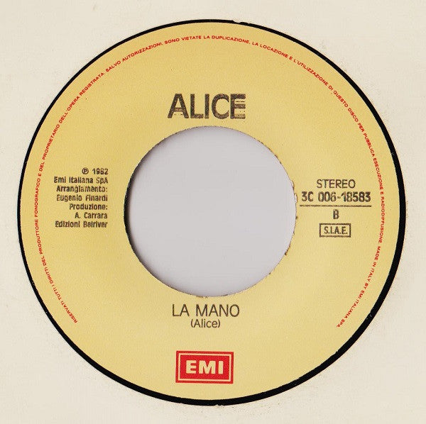 Alice (4) – Messaggio (7", Italy - 1982)