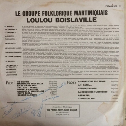 Loulou Boislaville, Groupe Folklorique Martiniquais – Martinique (LP, Album, France)
