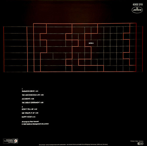 Peter Hammill – Enter K (LP, Album, Germany - 1982)