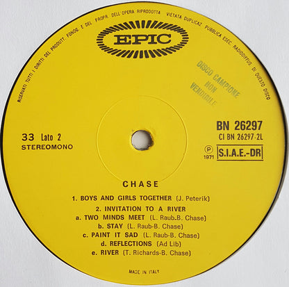 Chase (5) – Chase (LP, Album, Italy - 1971)