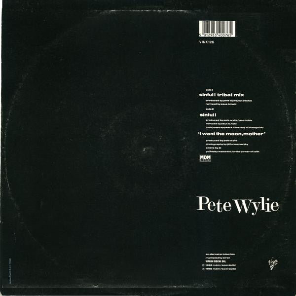 Pete Wylie, The Oedipus Wrecks – Sinful! (Tribal Mix) (12", Italy - 1986)