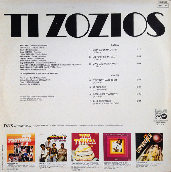 Ti Zozios, Henri Debs – Moin Çé On Malhéré (LP, Album, France - 1979)