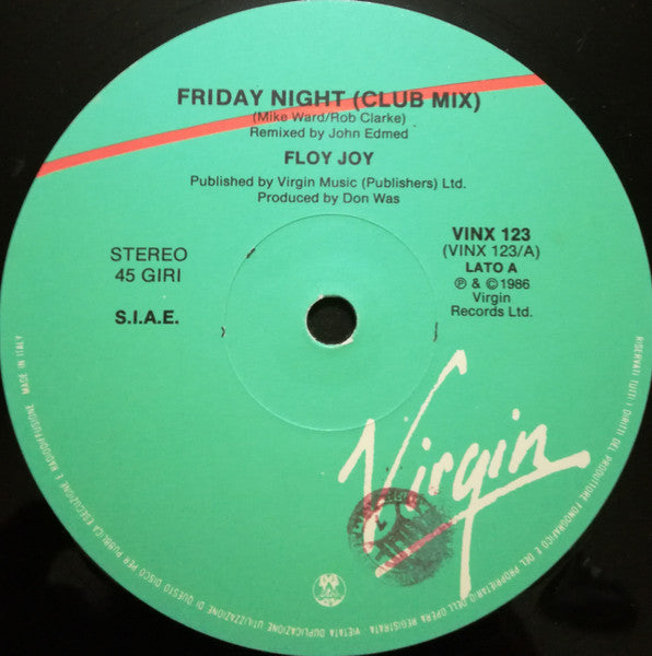 Floy Joy – Friday Night In This Cold City (12", Italy - 1986)
