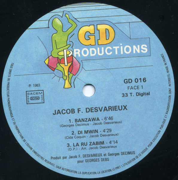 Jacob Desvarieux – Jacob F. Desvarieux (LP, Album, France - 1983)