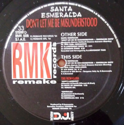 Santa Esmeralda – Don't Let Me Be Misunderstood - Remix '94 (12", Italy - 1994)