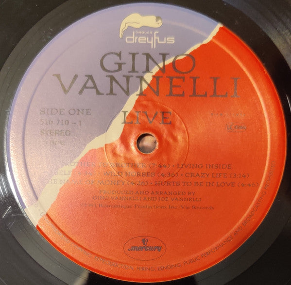 Gino Vannelli – Live (LP, Album, Europe - 1991)