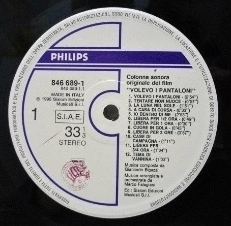 Giancarlo Bigazzi – Volevo I Pantaloni (Colonna Sonora Originale Del Film) (LP, Album, Italy - 1990)