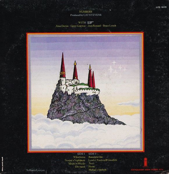 Cat Stevens – Numbers (LP, Album, Italy - 1975)