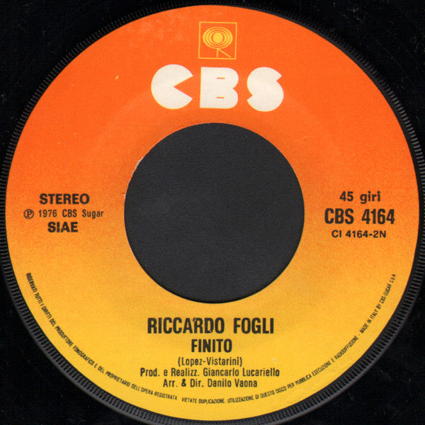 Riccardo Fogli – Mondo (7", Italy - 1976)