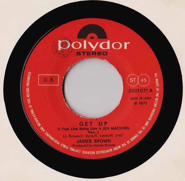 James Brown – Sex Machine (Part 1 & Part 2) (7", Italy - 1970)