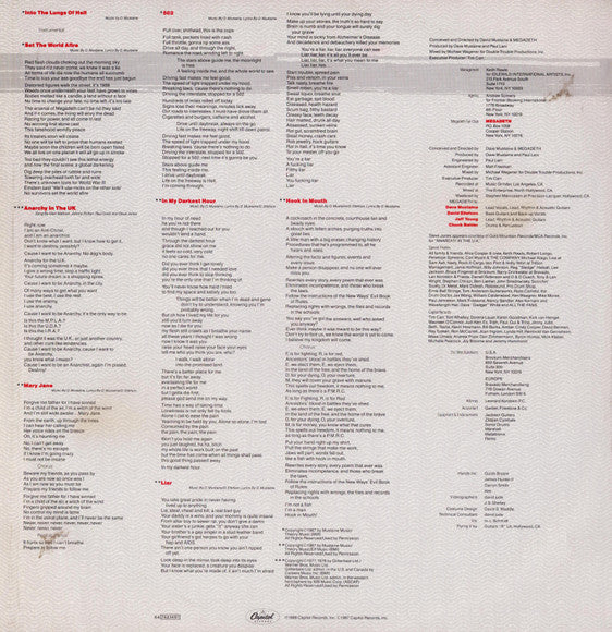 Megadeth – So Far, So Good... So What! (LP, Album, Italy - 1988)