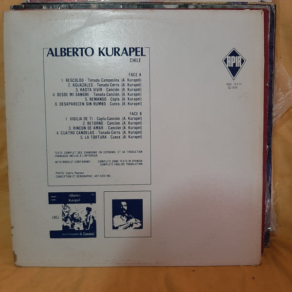 Alberto Kurapel – A Tajo Abierto (LP, Album, Canada - 1978)