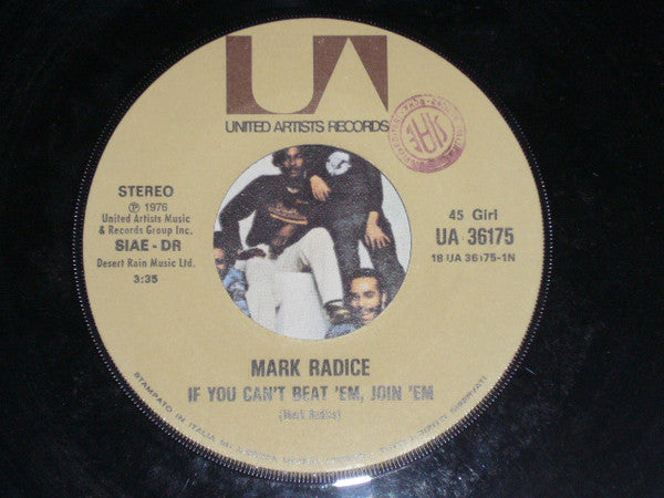 Mark Radice – If You Can't Beat 'Em, Join 'Em / Monkey See Monkey Do (7", Italy - 1976)
