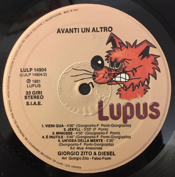 Giorgio Zito, Diesel (19) – Avanti Un Altro (LP, Album, Italy - 1982)